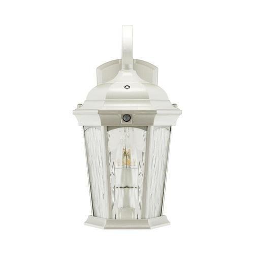 Euri Lighting EFL-140W-MD Smart LED Flame White Wall Lantern with Clear Lens - 3000K, 12W, 120V-LeanLight