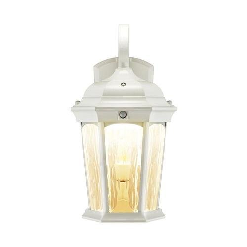 Euri Lighting EFL-140W-MD Smart LED Flame White Wall Lantern with Clear Lens - 3000K, 12W, 120V-LeanLight