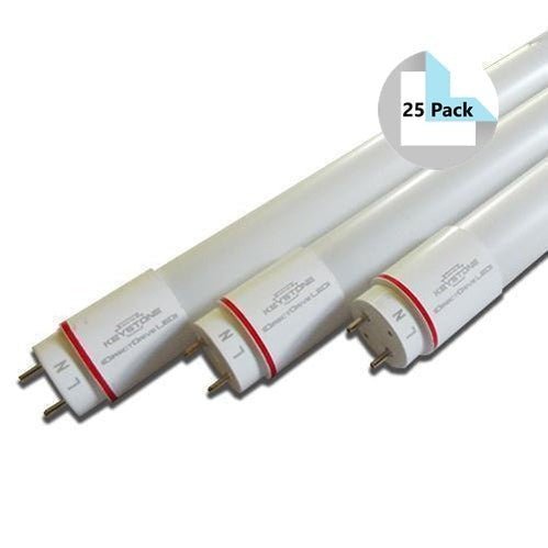 Keystone KT-LED15T8-48GC-830-D/G3 (25 Pack) Direct Drive T8 LED Tubes - 3000K, 15W, 120-277V, 4'-LeanLight