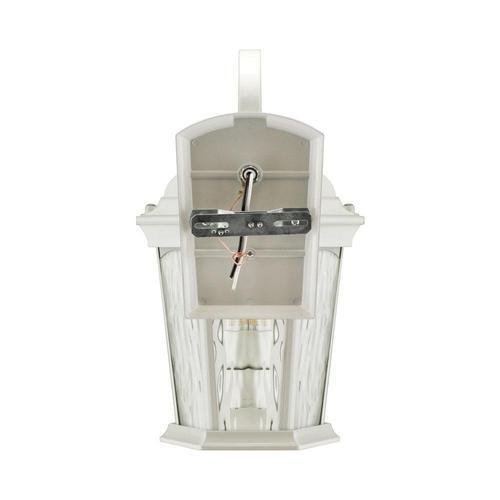 Euri Lighting EFL-140W-MD Smart LED Flame White Wall Lantern with Clear Lens - 3000K, 12W, 120V-LeanLight