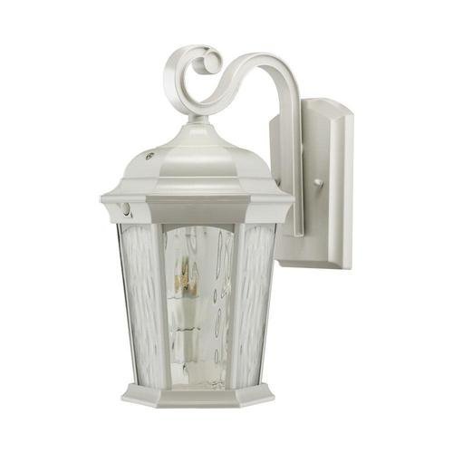 Euri Lighting EFL-140W-MD Smart LED Flame White Wall Lantern with Clear Lens - 3000K, 12W, 120V-LeanLight