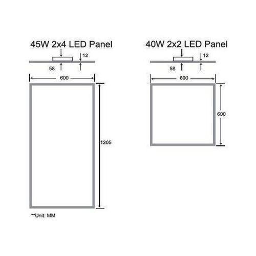 LeanLight TRP-03X02-WAD-840 | 2x2 LED Flat Panel Light - 4000K 