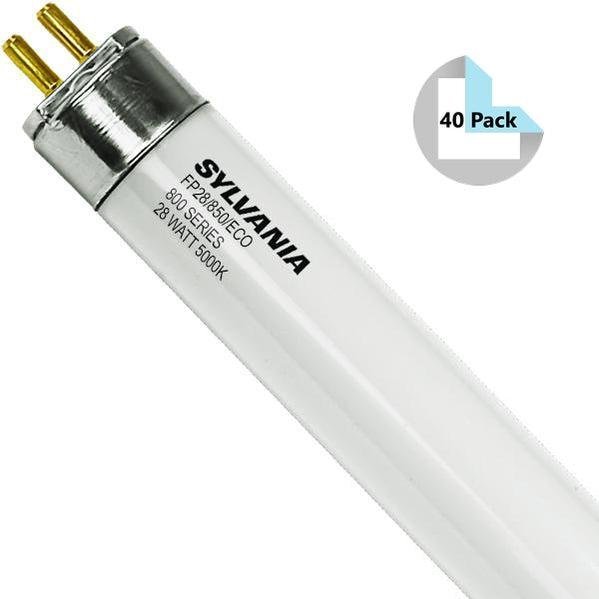 Sylvania FP28/850/ECO (40 Pack) T5HE Fluorescent Tubes - 5000K 