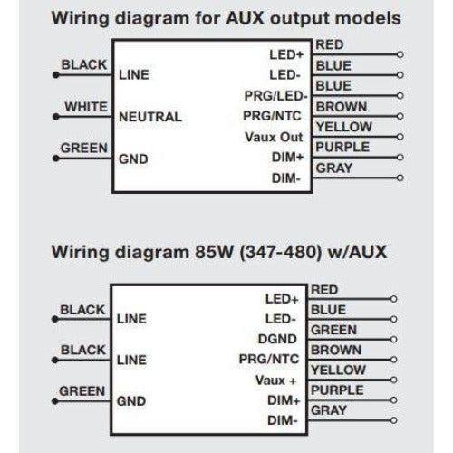 eldoLED OTi50/120-277/1A4 DIM-1L AUXG2 50W LED Driver with Aux - 0-10V, 120-277V-LeanLight