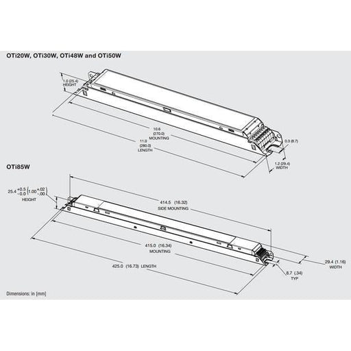 OTi85/120-277/2A3 DIM L HB 85 watt LED Driver with Surge Protection 