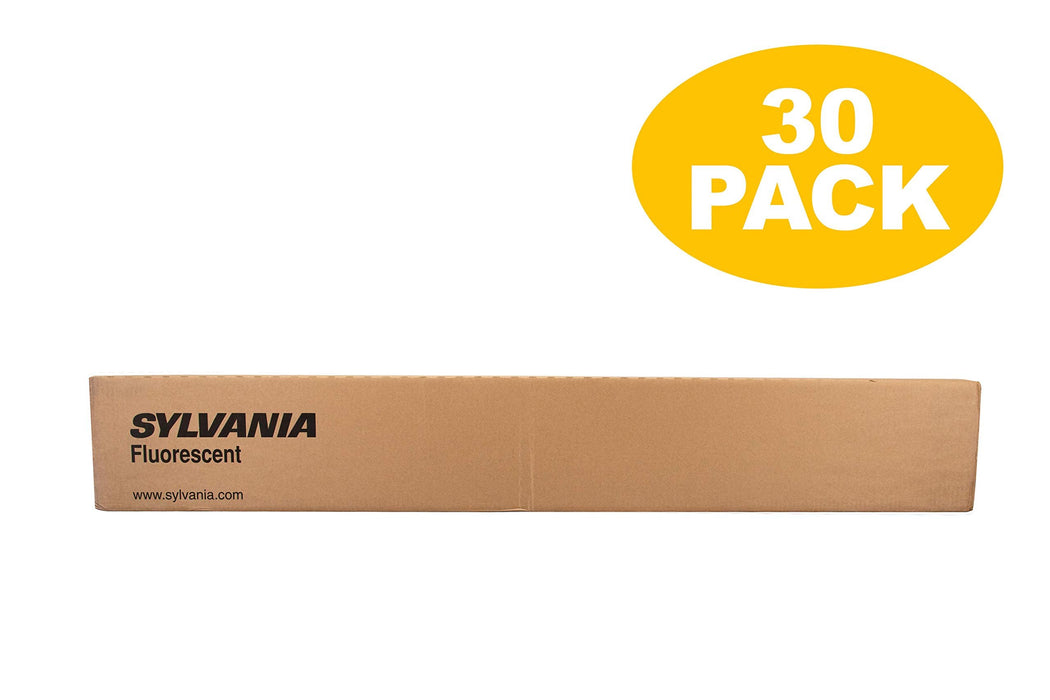 Sylvania FO32/841/ECO (30 Pack) 4ft Linear T8 Fluorescent Tubes - 4100K, 32W, 21781 