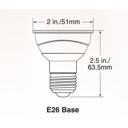 Ushio ColourMax LED Flood PAR16 Medium Base - 3000K, 7W=50W 