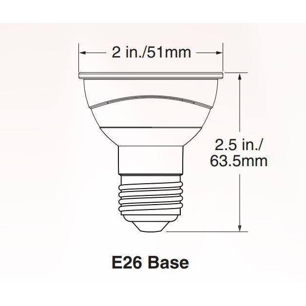 USHIO 1004297 ColourMax LED Flood PAR16 Medium Base - 3000K, 7W=50W, 120V-LeanLight