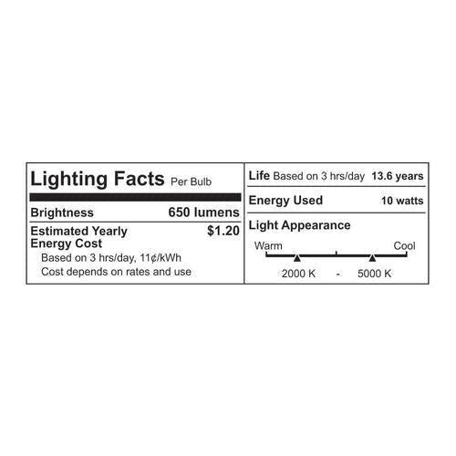 Euri Lighting LIS-B1002 BR30 LED Smart Bulb with E26 Base - 2000K-5000K, 10W=60W, 120V-LeanLight