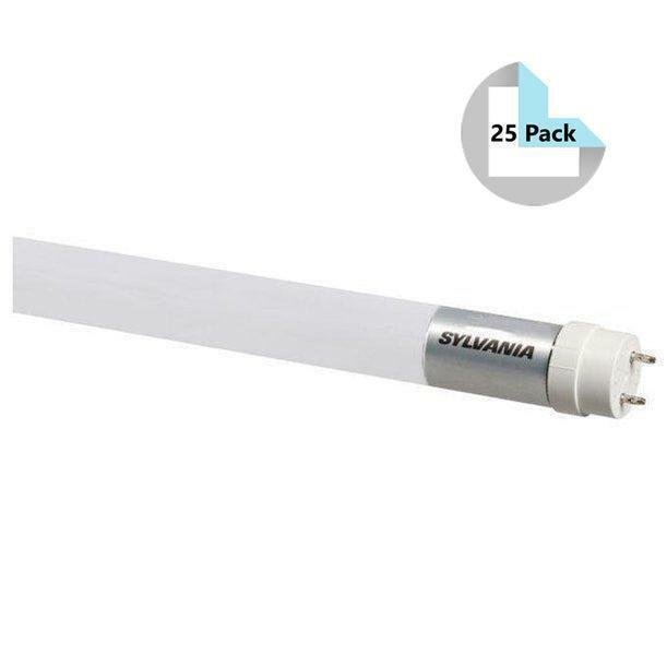 Sylvania Ballast Bypass T8 LED Tubes - 5000K, 18W 120~277V, 4', 40971 (25 pack)-LeanLight